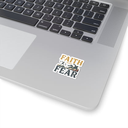 Faith Over Fear Sticker — Inspirational Christian Kiss-Cut Decal for Laptops, Water Bottles & Journals