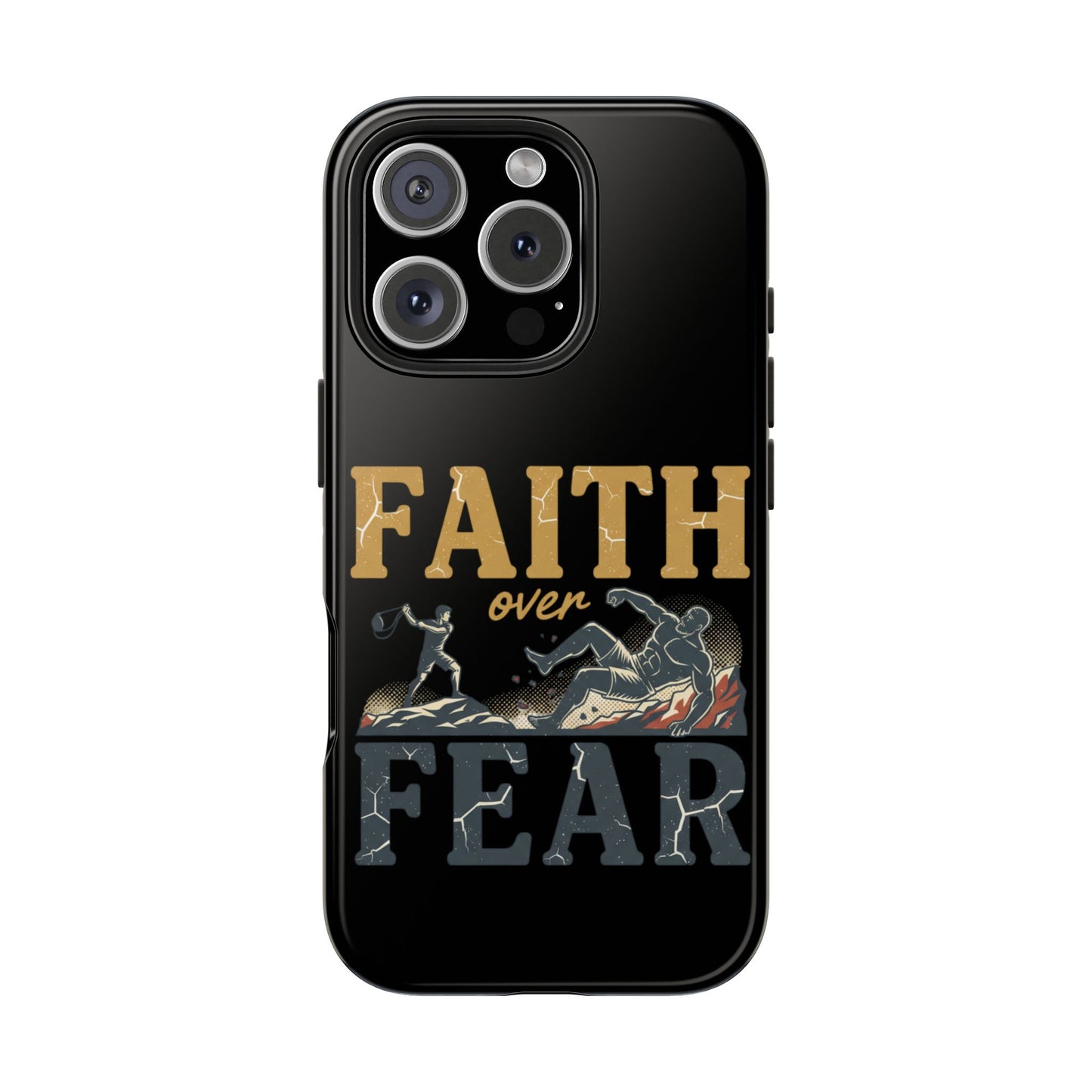 Faith Over Fear Tough Phone Case — Inspirational Christian Protective Phone Cover