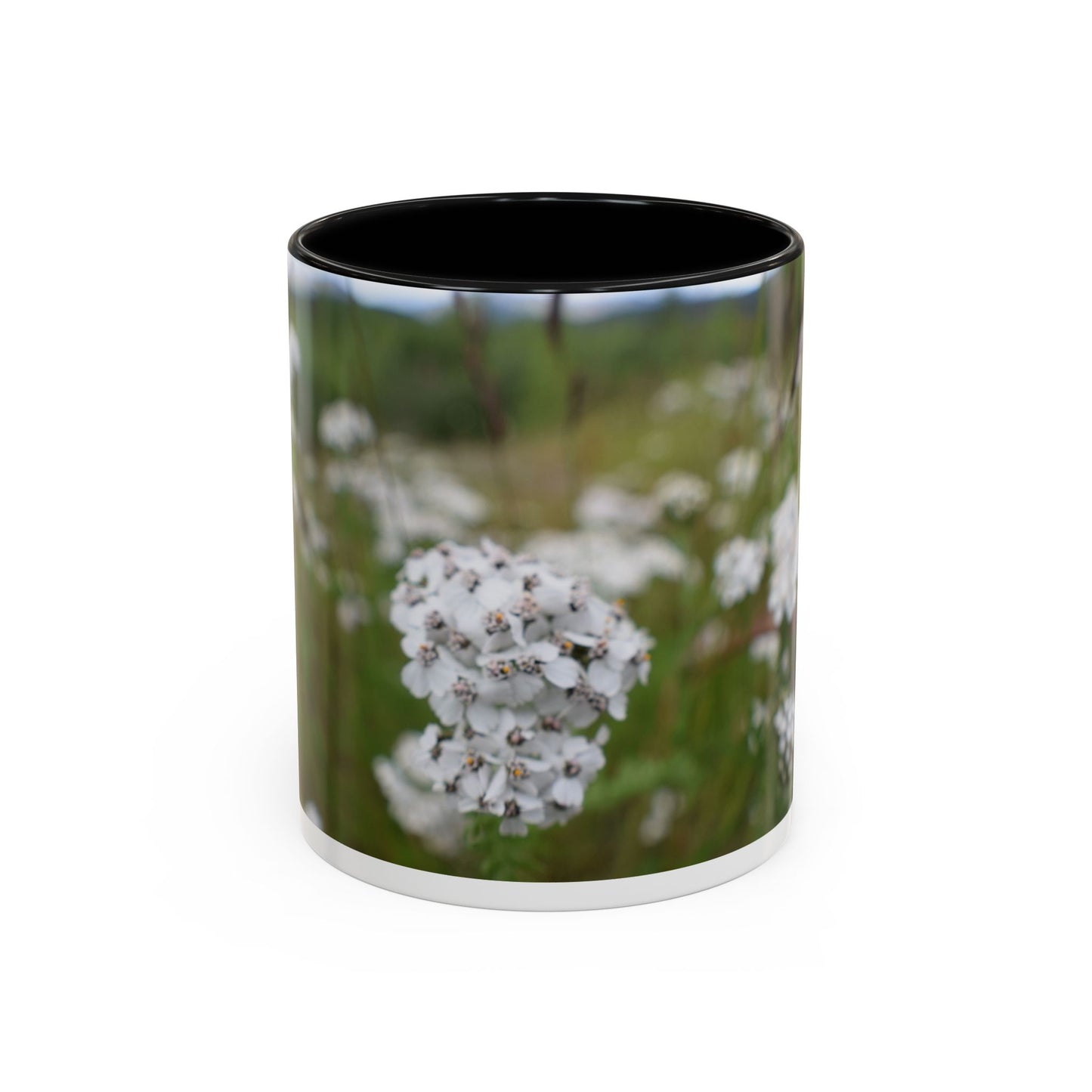 Floral White Heather Coffee Mug