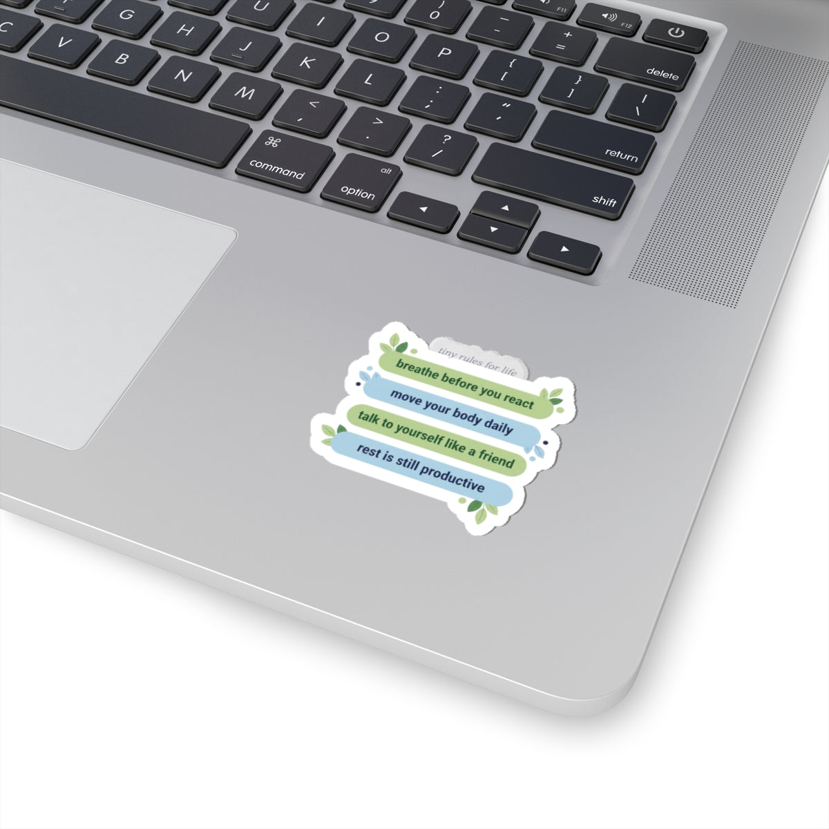 Tiny Rules for Life Sticker | minimalist mantra, self-care list sticker