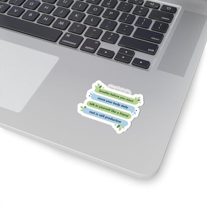 Tiny Rules for Life Sticker | minimalist mantra, self-care list sticker