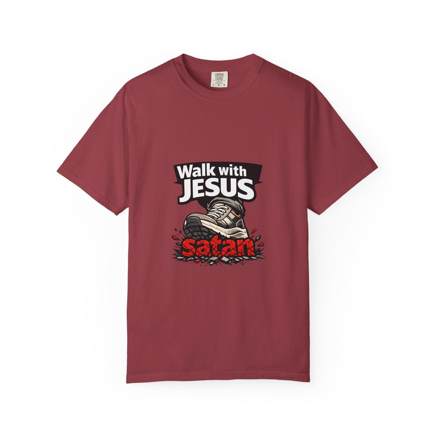 Walk with Jesus sneaker graphic T-shirt | Christian faith tee
