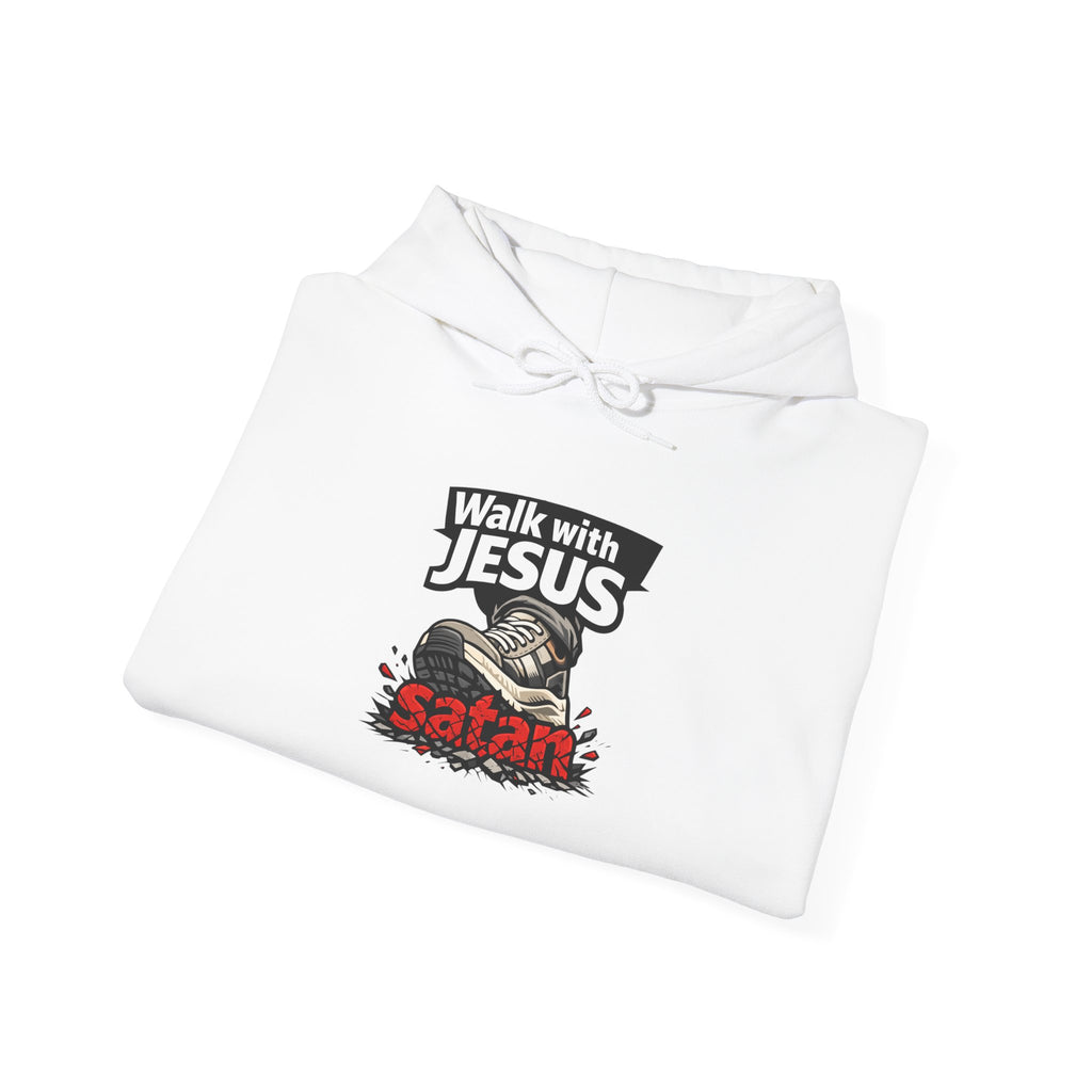 Walk With Jesus Satan Crusher Hoodie — Christian Faith Graphic Hoodie