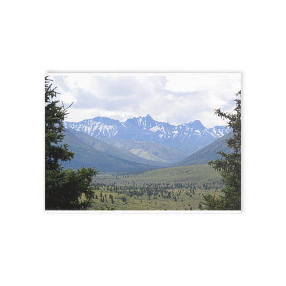 Mountain Vista Holiday Card — Scenic Alaska Landscape Greeting Card (One-Sided)