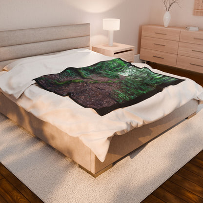 Forest Path Velveteen Plush Blanket — Cozy Woodland Throw for Nature Lovers