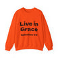 Live in Grace Inspirational Unisex Heavy Blend™ Crewneck Sweatshirt