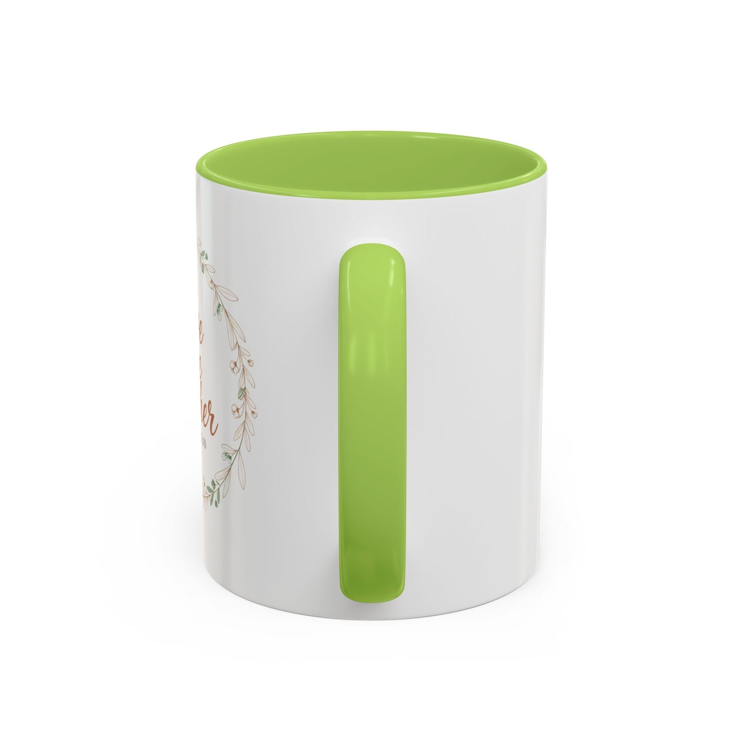 Love One Another Romans 12:10 Coffee Mug | Floral Scripture Wreath