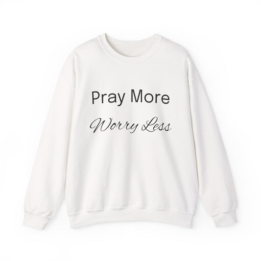 Pray More Light Colors Unisex Heavy Blend™ Crewneck Sweatshirt
