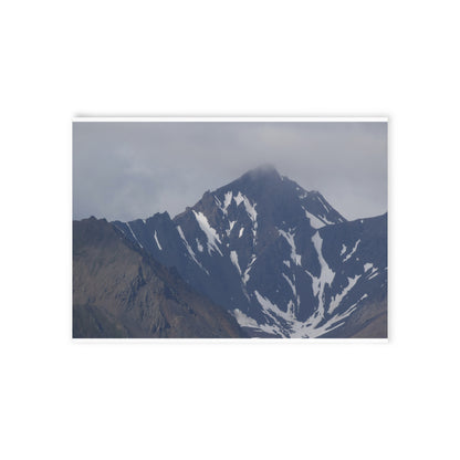 Mountain Scape Holiday Card — Snow-Capped Peak One-Sided Greeting Card