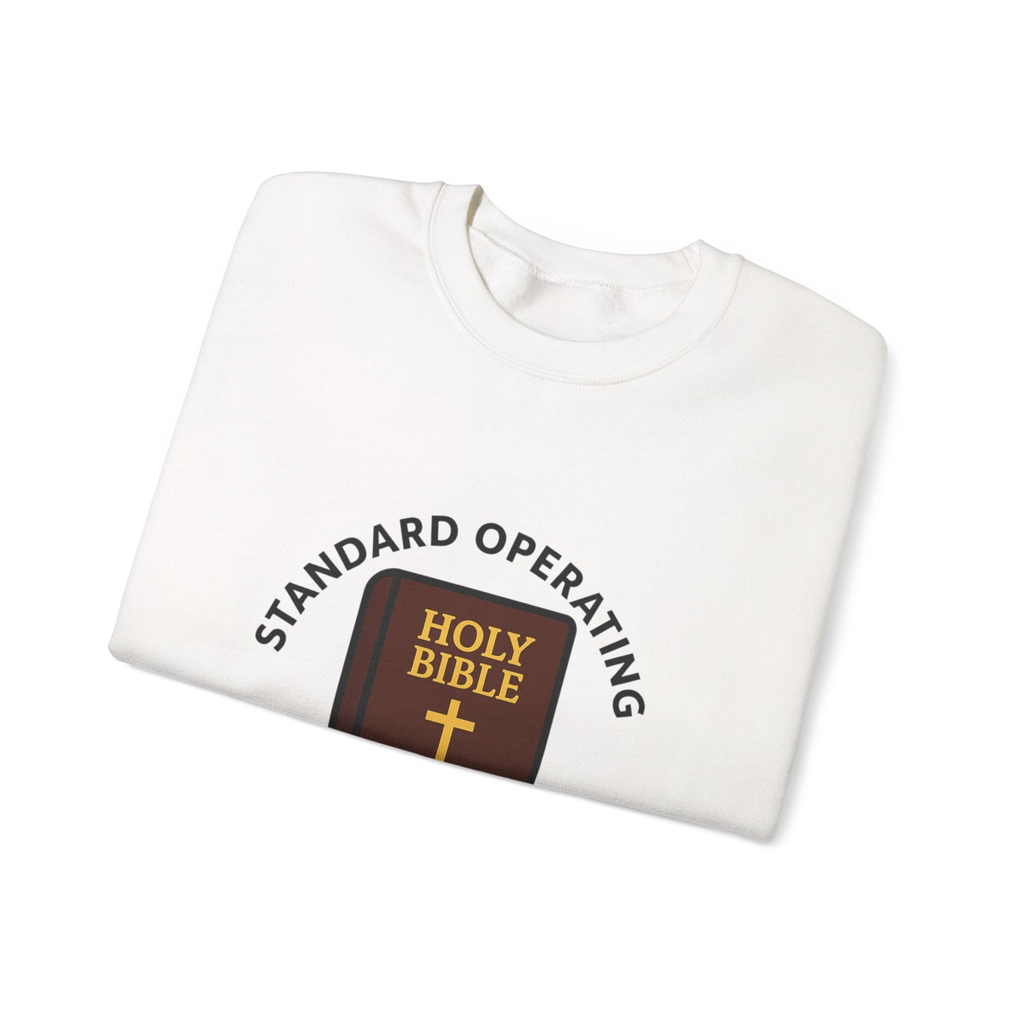 Crewneck Sweatshirt — "Standard Operating Procedures" Holy Bible Graphic