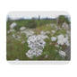 Floral Field Mouse Pad — White Wildflower Desk Mat