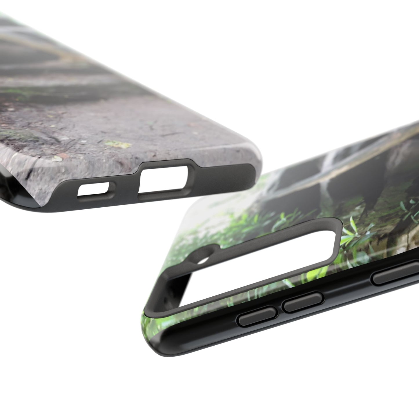 Forest Trail Tough Phone Case — Rugged Nature Phone Cover with Rock Steps Design