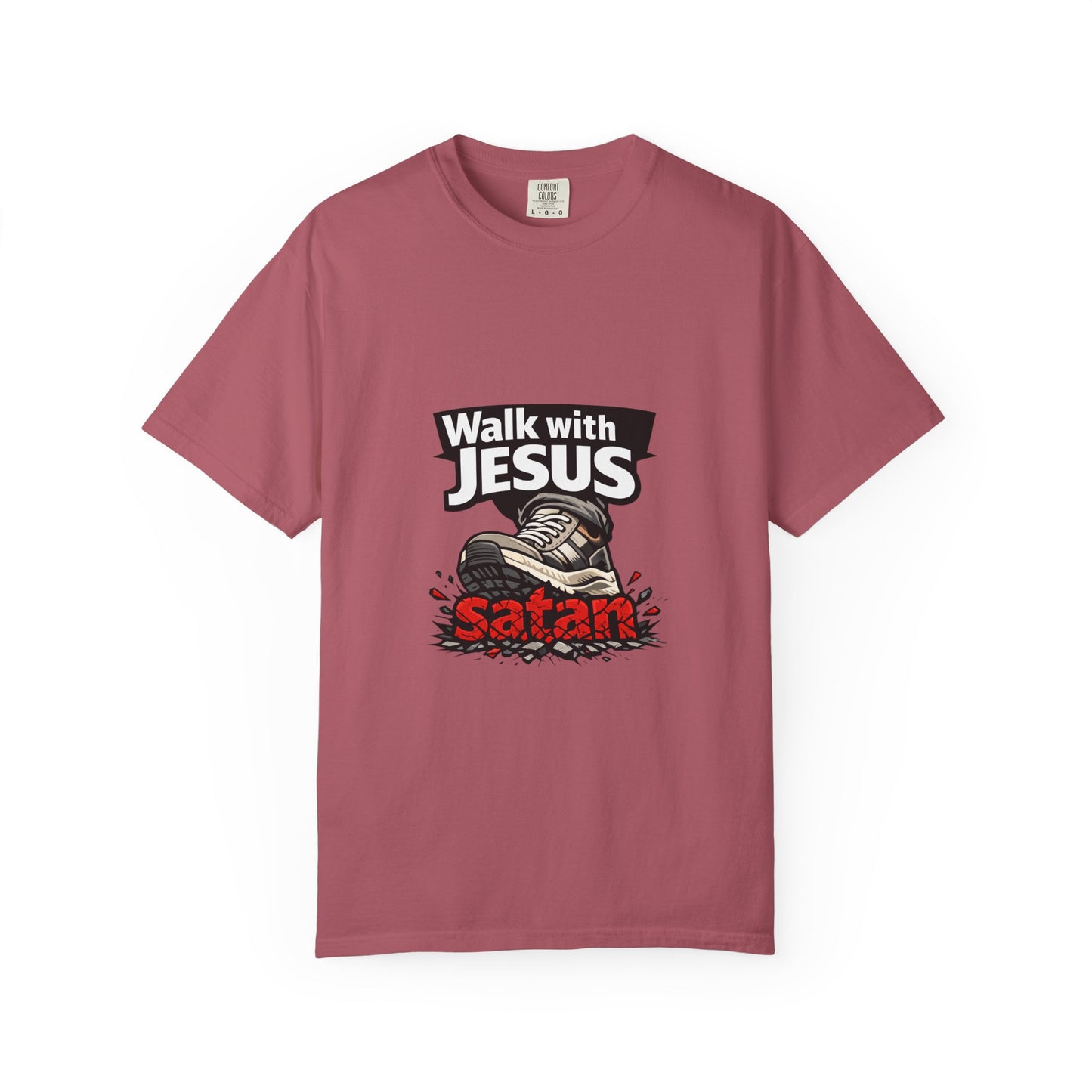 Walk with Jesus sneaker graphic T-shirt | Christian faith tee