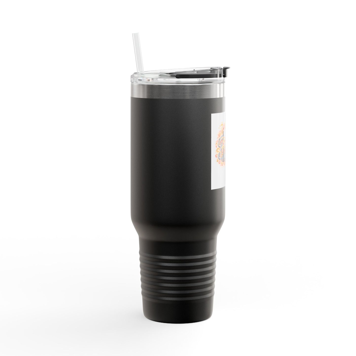 40oz Insulated Travel Mug — Faith Floral Design (Built on Faith)