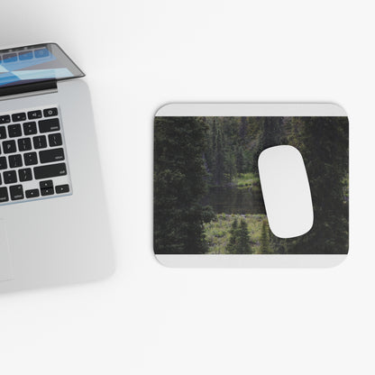 Forest Lake Mouse Pad — Scenic Nature Desk Mat for Outdoors Lovers