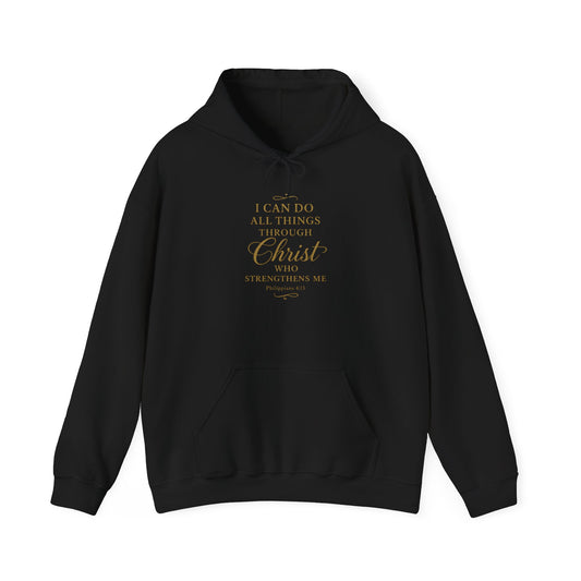 I can do all things through Christ - Dark Colors -  Hoodie – Christian Faith Pullover