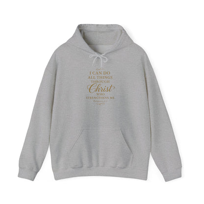 I can do all things through Christ - Light Colors -  Hoodie – Christian Faith Pullover
