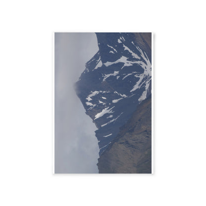 Mountain Scape Holiday Card — Snow-Capped Peak One-Sided Greeting Card