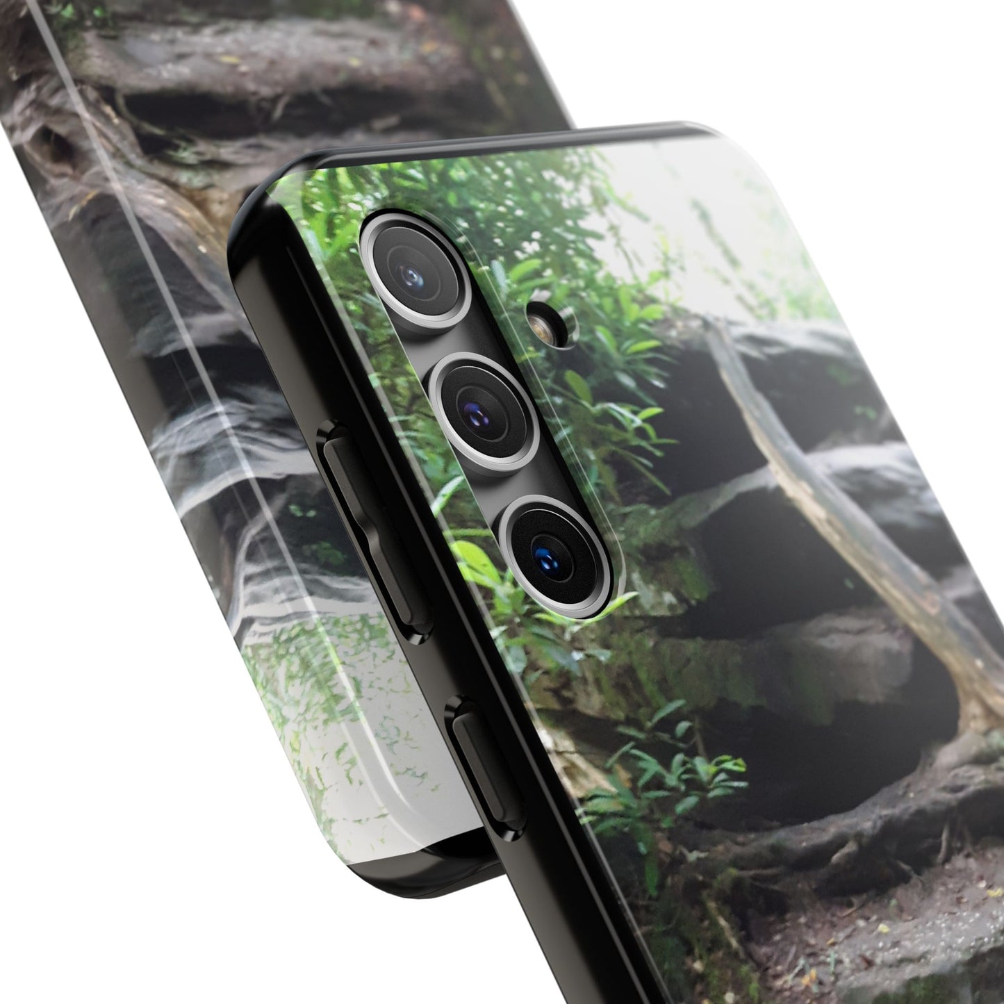 Forest Trail Tough Phone Case — Rugged Nature Phone Cover with Rock Steps Design