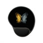 Butterfly Glow Mouse Pad with Ergonomic Wrist Rest