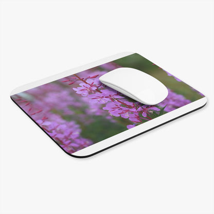 Pink Wildflower Mouse Pad — Floral Desk Mat for Home & Office