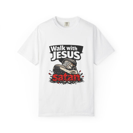 Walk with Jesus sneaker graphic T-shirt | Christian faith tee