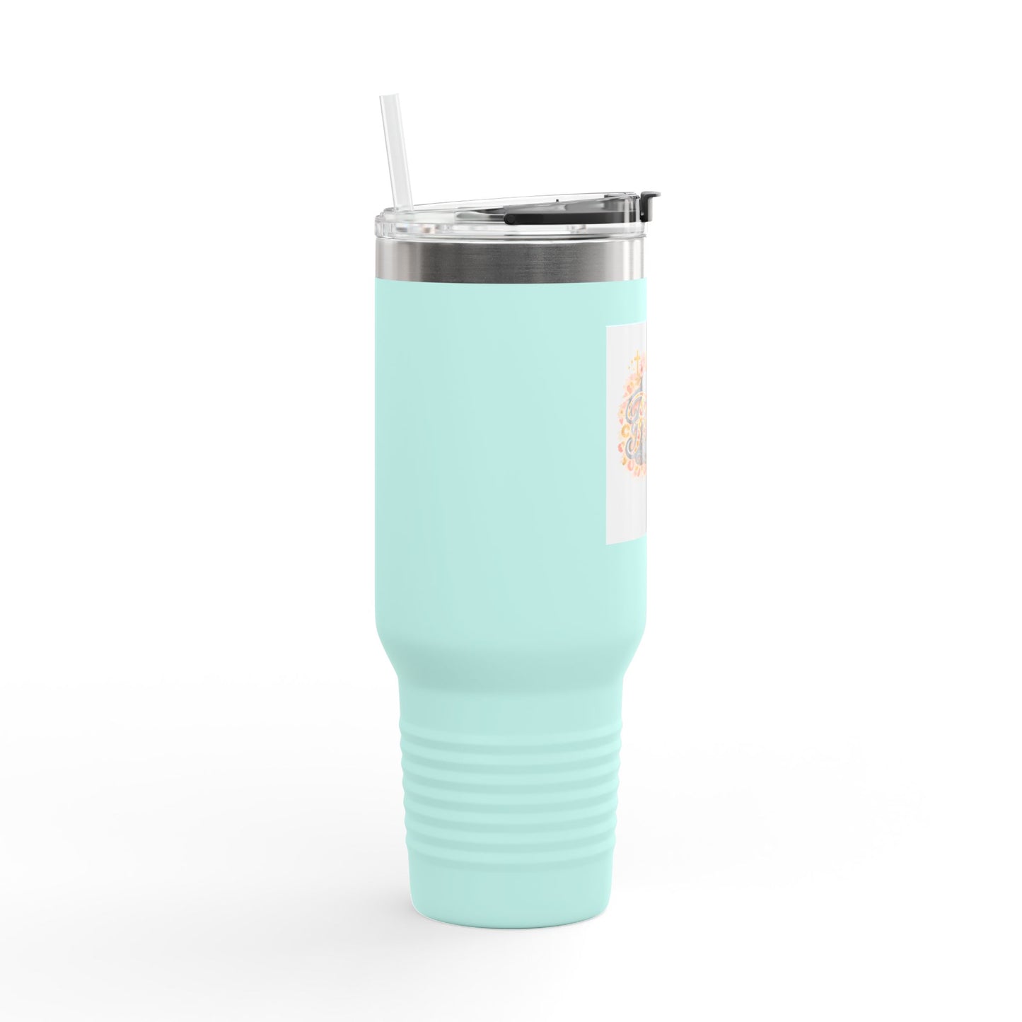 40oz Insulated Travel Mug — Faith Floral Design (Built on Faith)