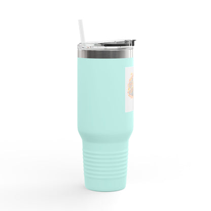 40oz Insulated Travel Mug — Faith Floral Design (Built on Faith)