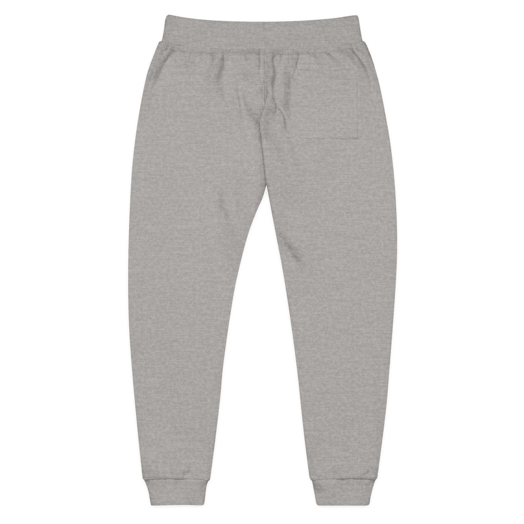 Embroidered Cozy Fleece Sweatpants — Minimal White Joggers
