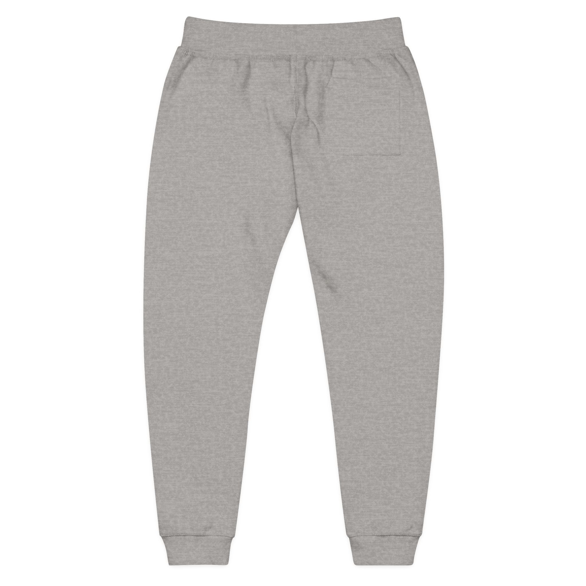 Embroidered Cozy Fleece Sweatpants — Minimal White Joggers