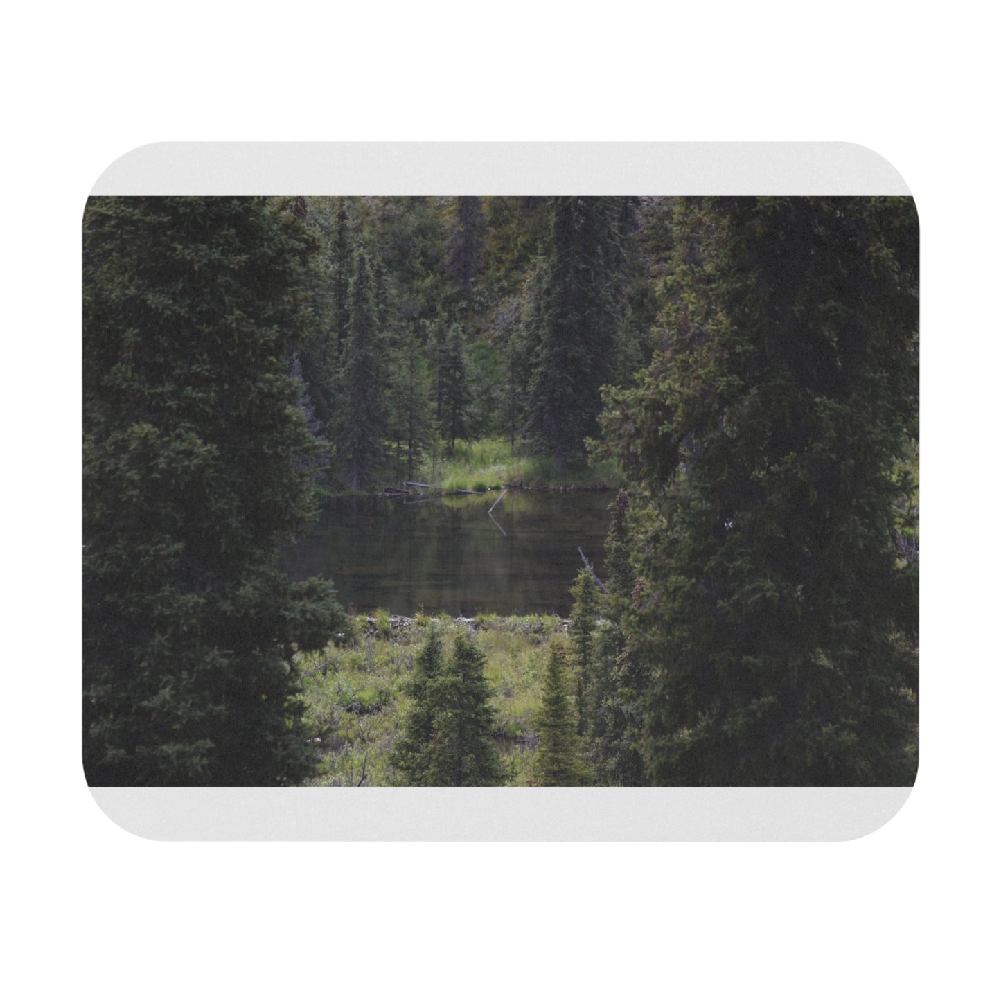 Forest Lake Mouse Pad — Scenic Nature Desk Mat for Outdoors Lovers