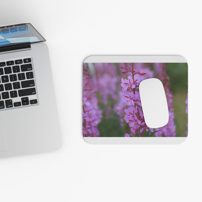 Pink Wildflower Mouse Pad — Floral Desk Mat for Home & Office