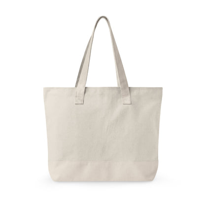 Canvas Tote Bag – “All You Need Is Love” Floral Zippered Tote