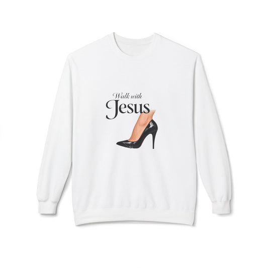 Walk with Jesus high heel graphic Sweatshirt | Christian faith design