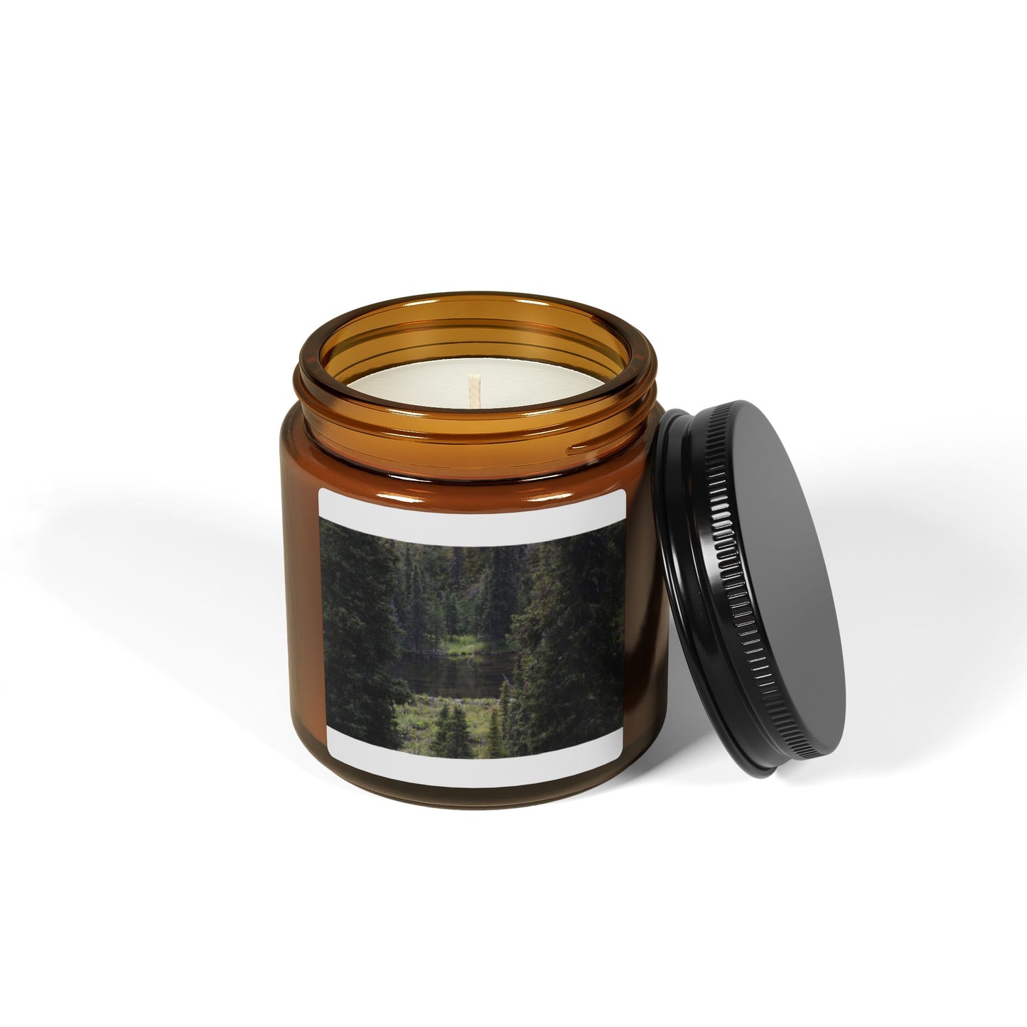 Amber Jar Soy Candle — Forest Scented Aromatic Candle (Multiple Sizes)