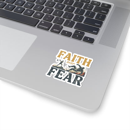 Faith Over Fear Sticker — Inspirational Christian Kiss-Cut Decal for Laptops, Water Bottles & Journals