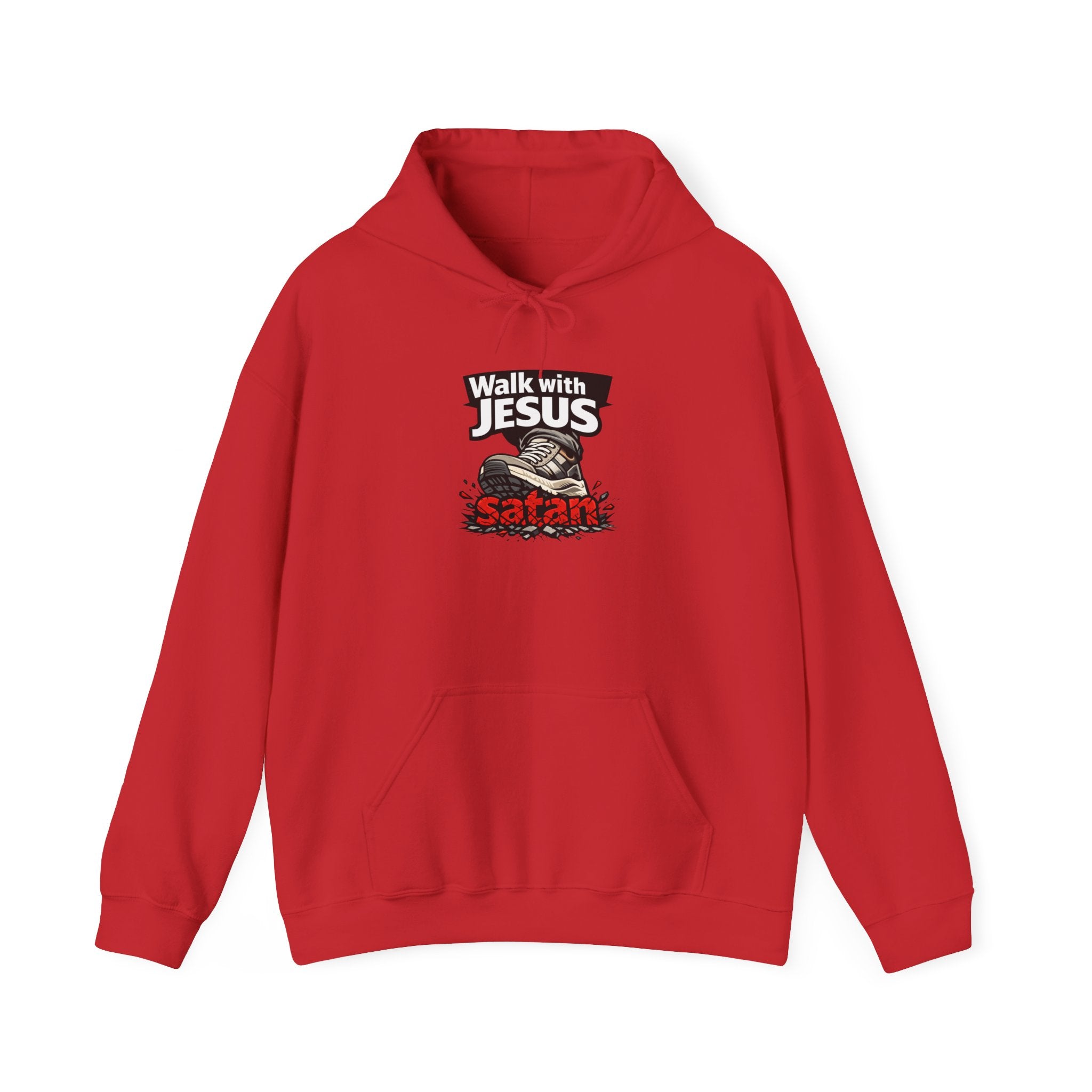 Walk With Jesus Satan Crusher Hoodie — Christian Faith Graphic Hoodie