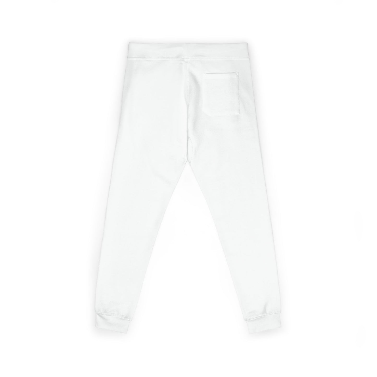 Embroidered Cozy Fleece Sweatpants — Minimal White Joggers