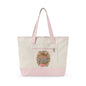 Canvas Tote Bag – “All You Need Is Love” Floral Zippered Tote