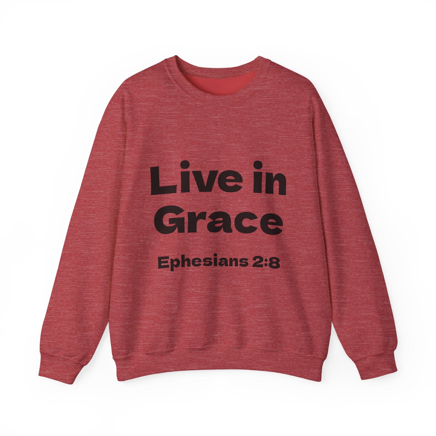 Live in Grace Inspirational Unisex Heavy Blend™ Crewneck Sweatshirt